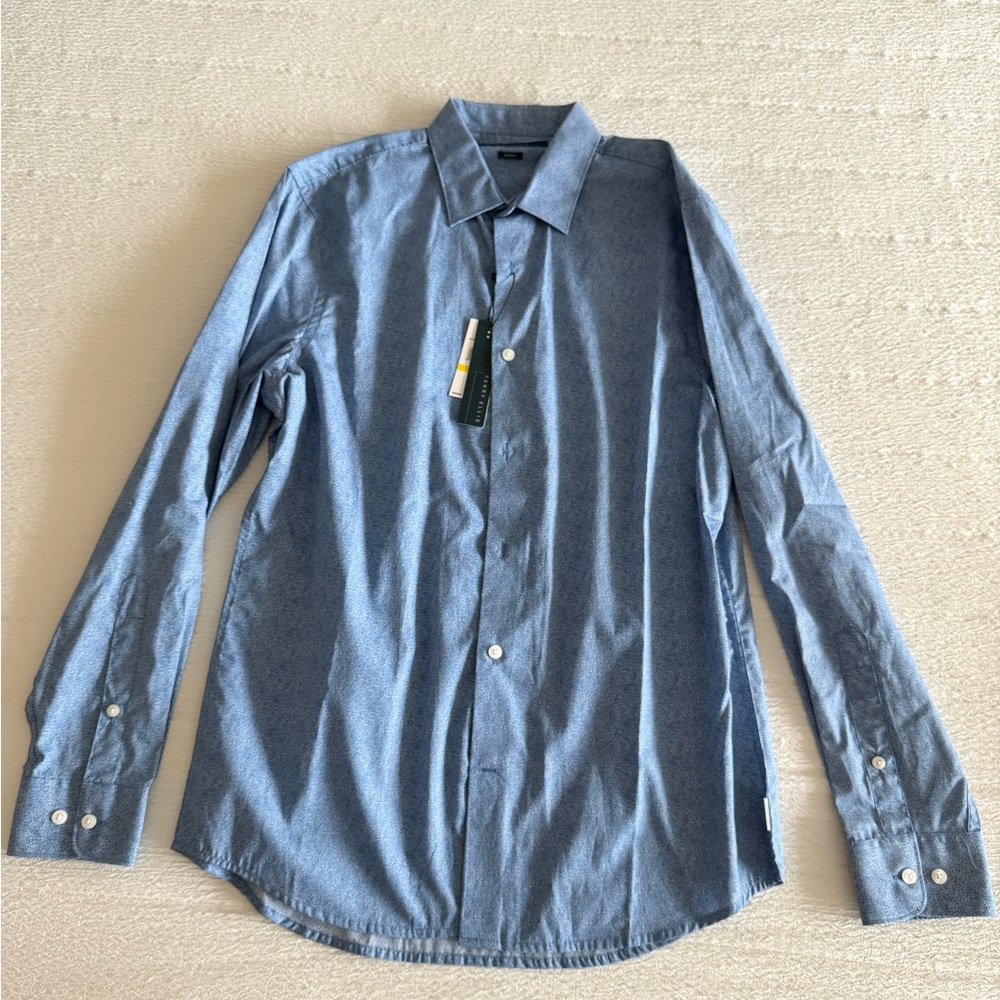 Perry Ellis Blue Casual Button Down Shirt M